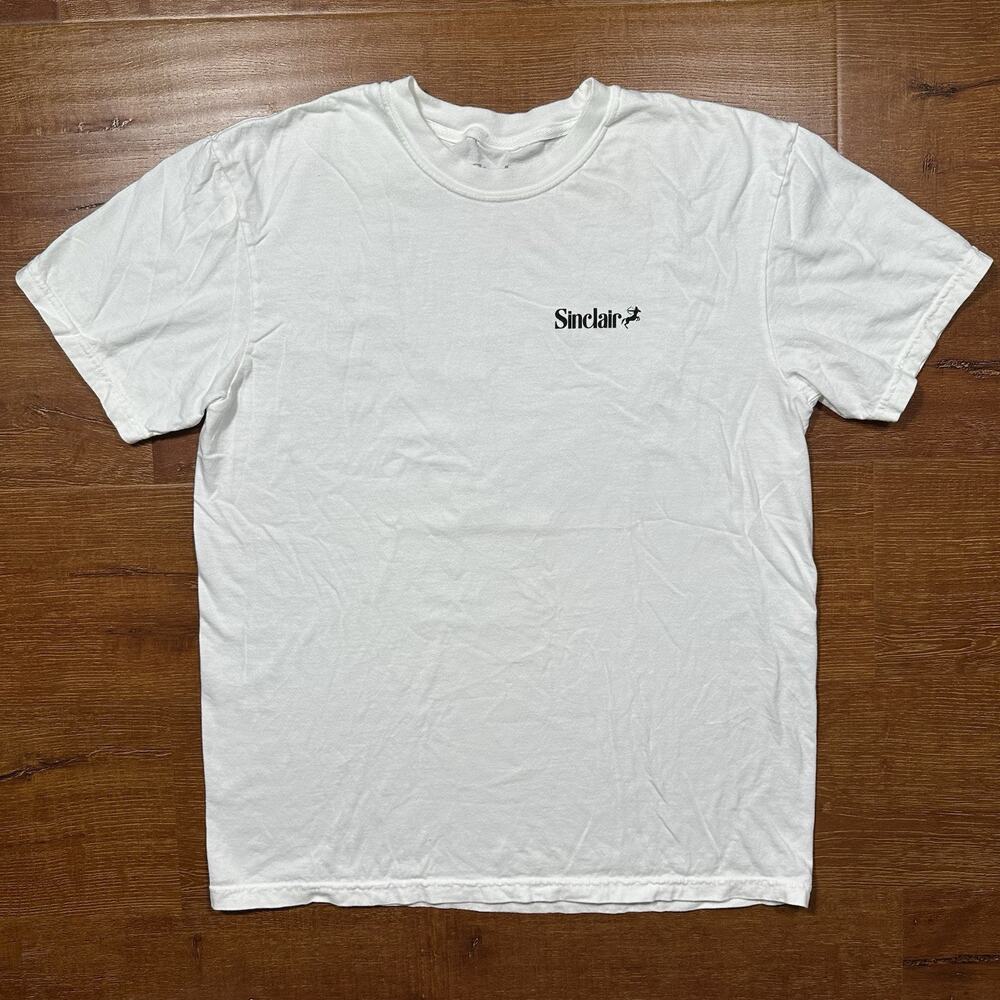 Sinclair Global T Shirt Mens L White Short Sleeve Crew Neck Logo City Streetwear